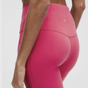 Lululemon Align High Rise Pocket Leggings Womens Size 10  Pink Nulu 23” Crop NWT